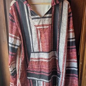 2XL Mens Cotton Lined Hooded PullOver Nwot baha